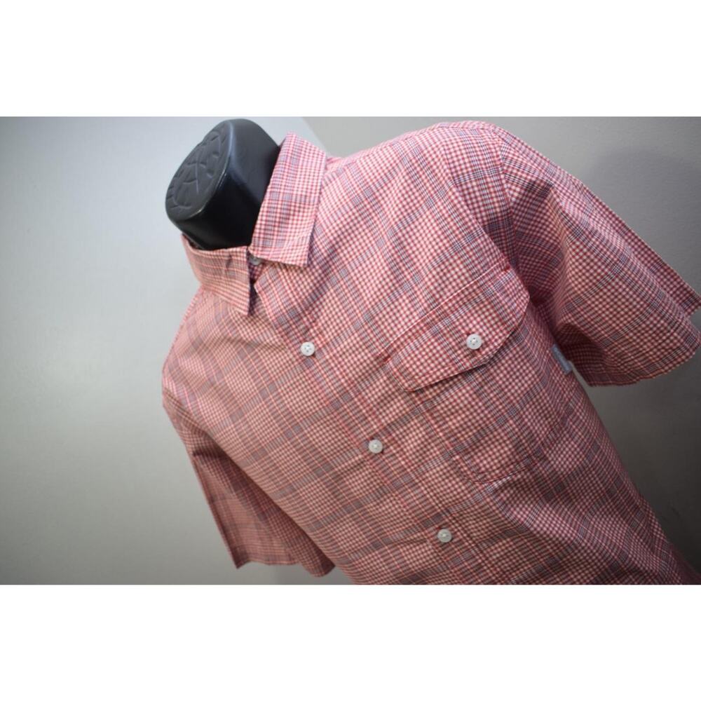 Columbia Vented Camp Shirt Plaid Short Sleeve Fishing Mens Size‎ Medium